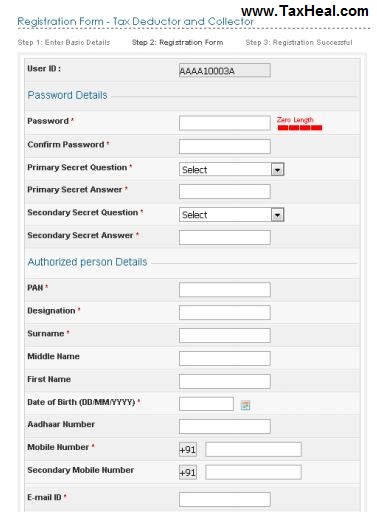 Tax Deductor registration 