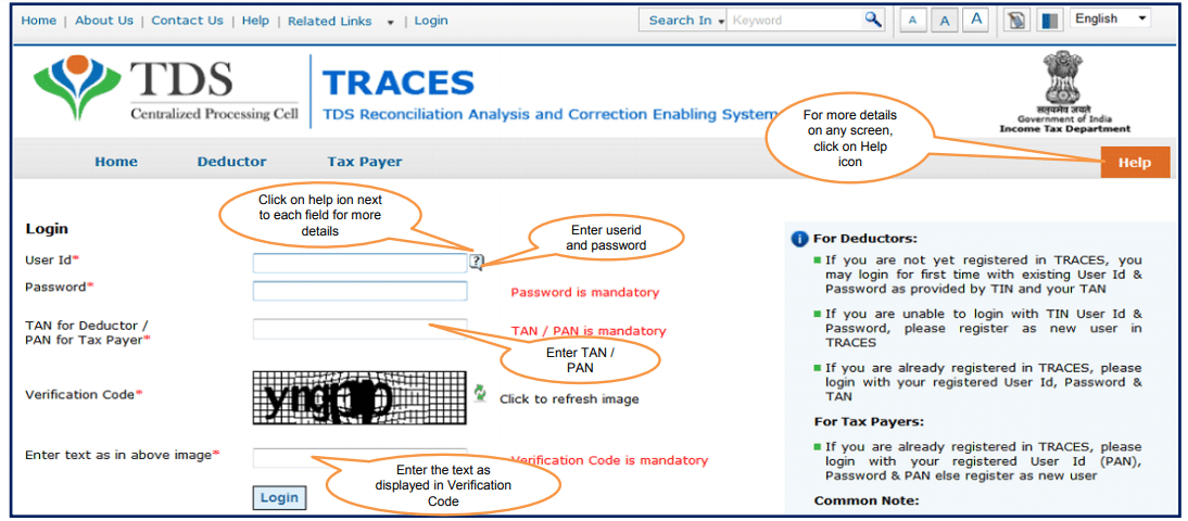 How to register on Traces as Deductor 